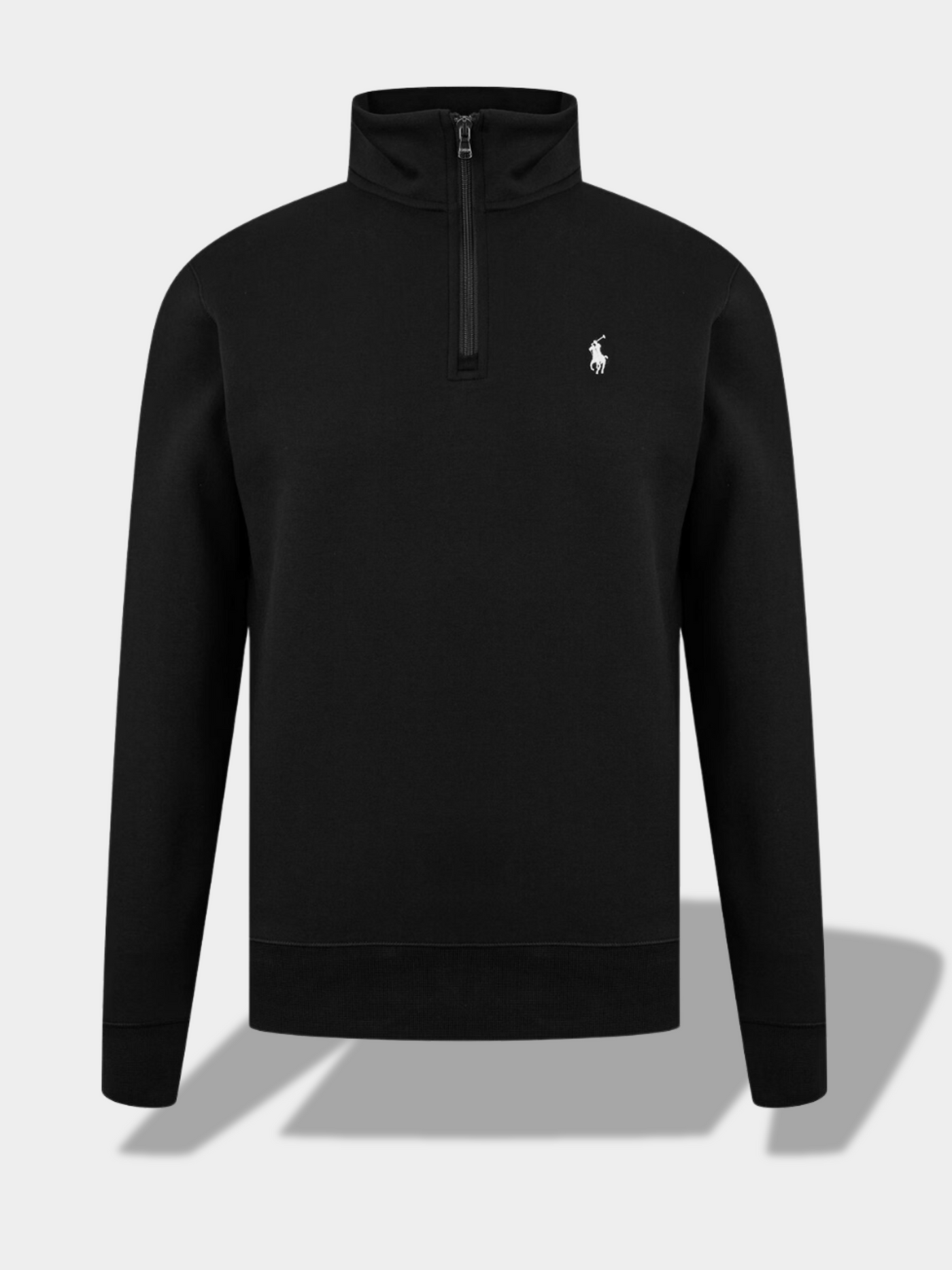 פולו ראלף לורן סווטשירט צבע שחור POLO TECH QUARTER ZIP FLEECE