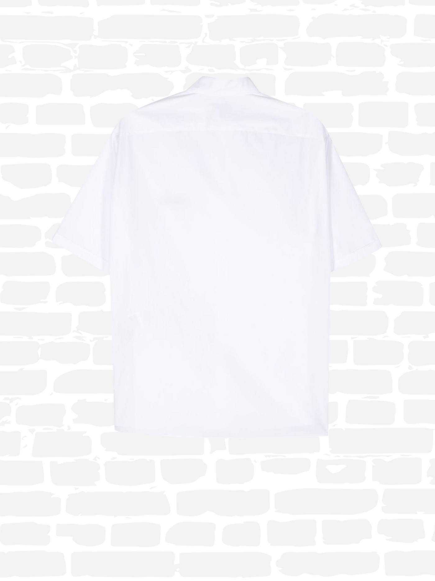 פנדי שירט צבע לבן LOGO-EMBROIDERED POPLIN SHIRT