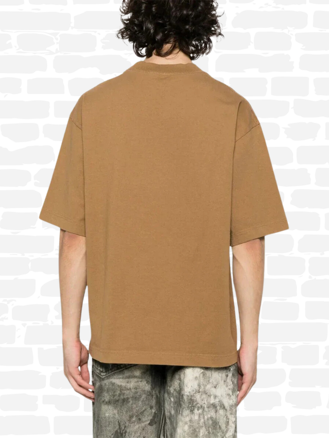 Acne Studios T-shirt T-shirt en coton à logo imprimé couleur marron