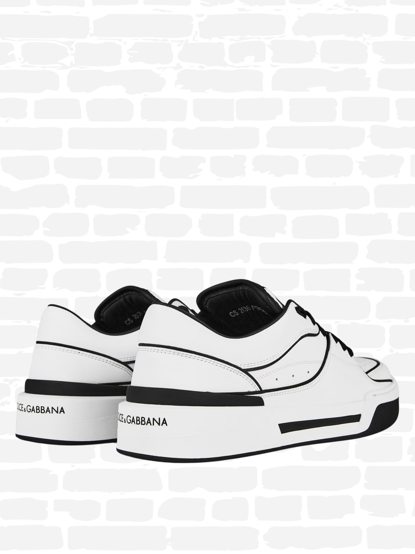 דולצ'ה גאבנה נעליים צבע לבן שחור ROMA SNEAKERS