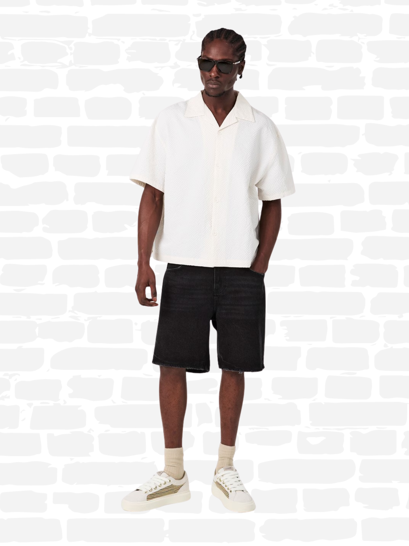 קלינס נעליים צבע אפור ACE SNEAKERS