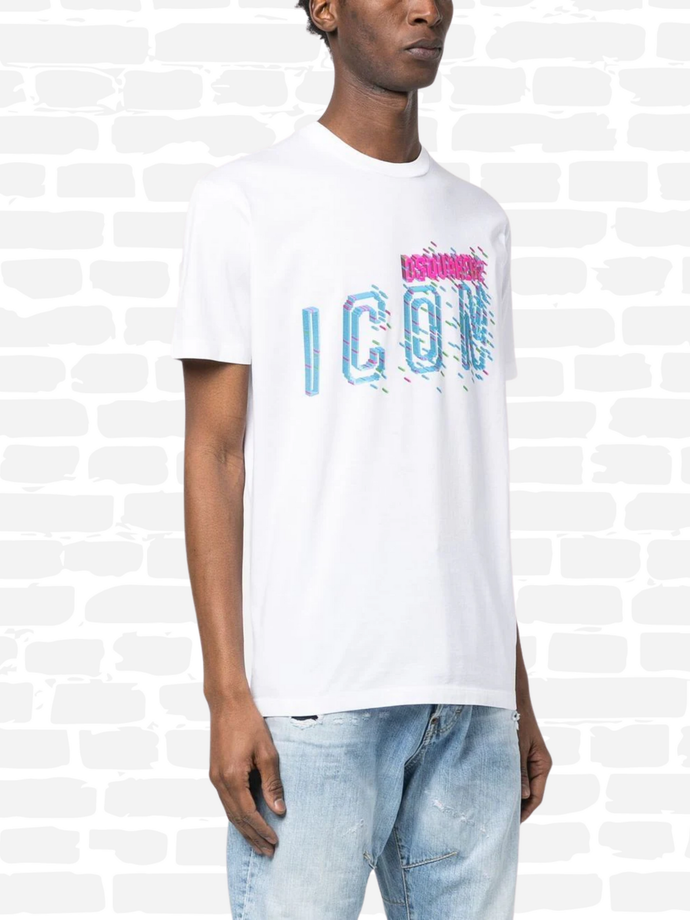 Tee shirt Discord couleur blanc DSQ PIXEL ICON TEE SN34