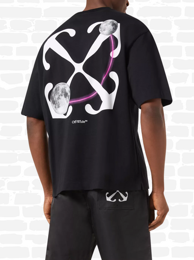 אוף וויט טי שירט צבע שחור Double Moon Arrow Skate T-shirt