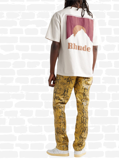 רוד טי שירט צבע לבן PRINTED COTTON-JERSEY T-SHIRT