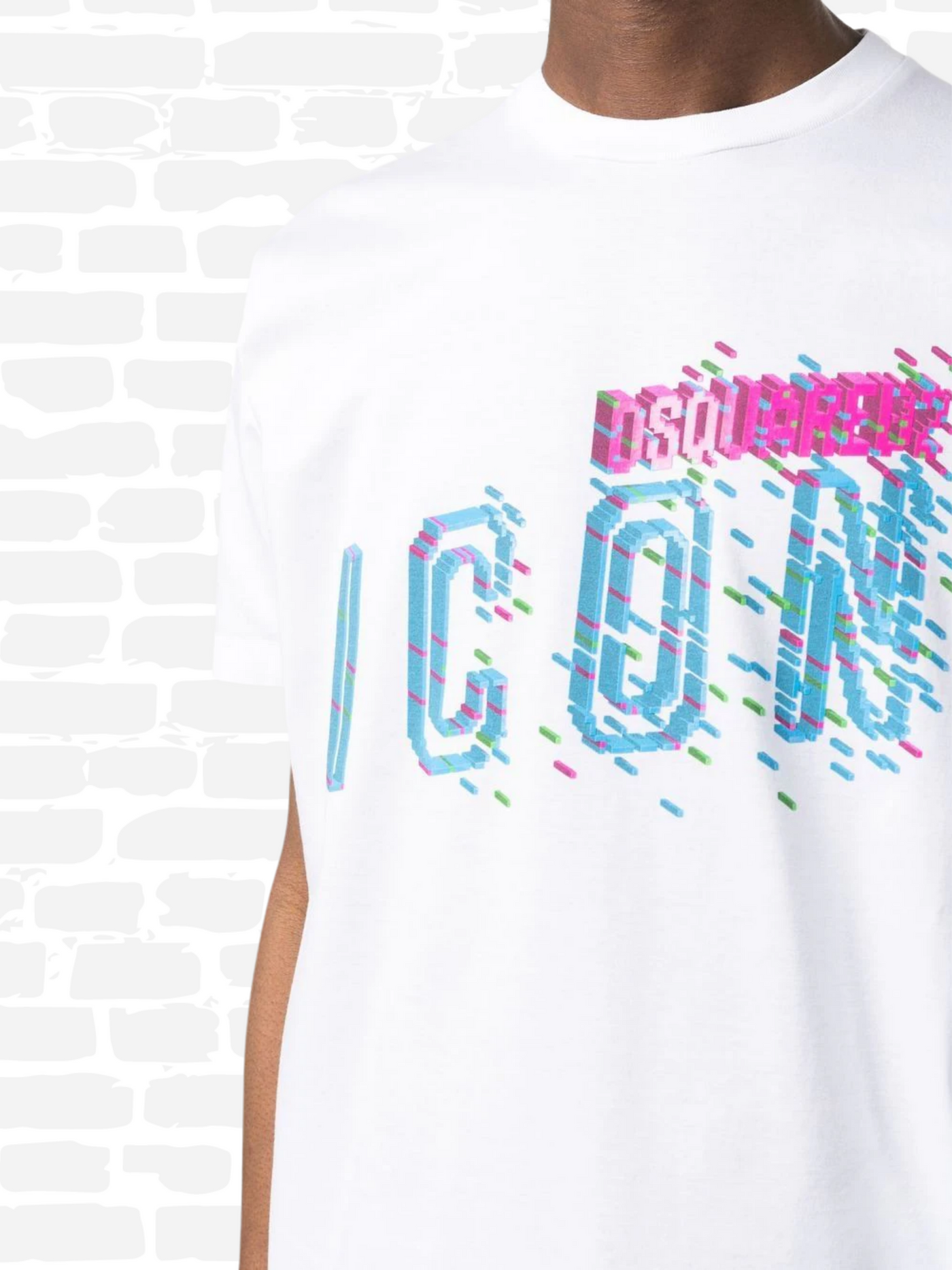 Tee shirt Discord couleur blanc DSQ PIXEL ICON TEE SN34