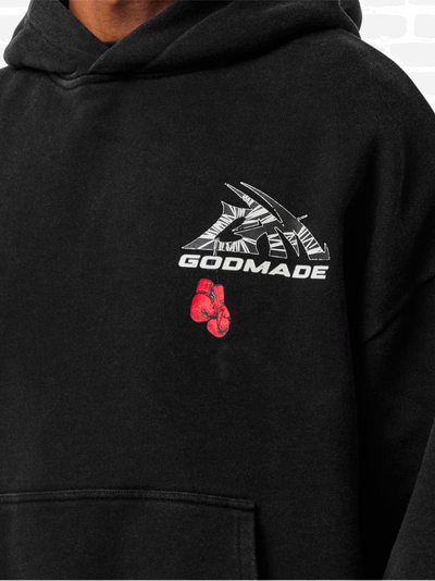 גוד מייד סווטשירט קפוצ'ון צבעשחור LOGO WRAP HOODIE