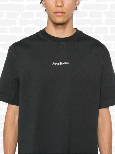 T-shirt Acne Studios T-shirt en coton à logo imprimé couleur noir