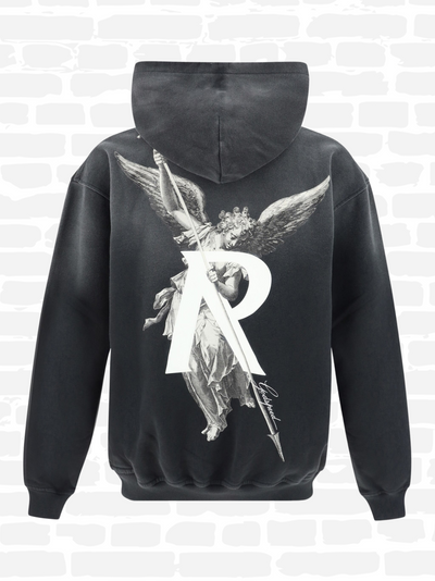 ריפרזנט סווטשירט קפוצ'ון צבע אפור שחור ARCHANGEL HOODIE