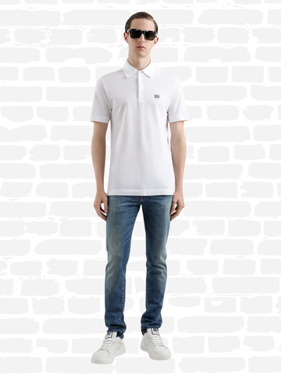 דולצ'ה גאבנה שירט צבע לבן LOGO-PLAQUE POLO SHIRT