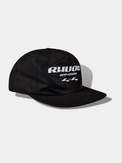 כובע בייסבול צבע שחור RHUDE NYLON 4X4 HAT SN34