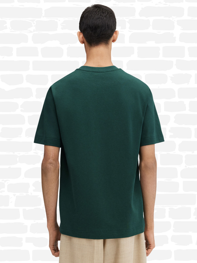 ג'קמוס טי שירט צבע ירוק LOGO-PATCH COTTON T-SHIRT