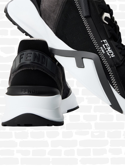 פנדי נעליים צבע לבן FLOW LOW TOP TRAINERS