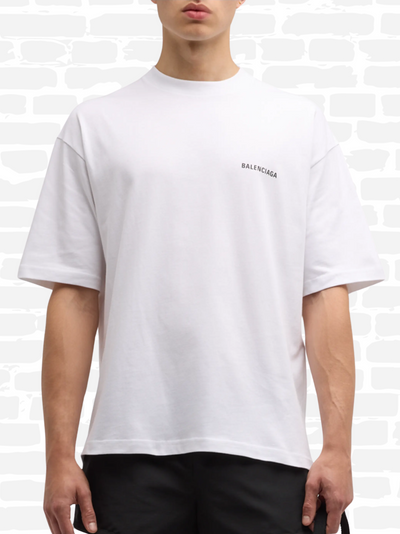 בלנסיאגה טי שירט צבע לבן Copyright Logo print T-Shirt