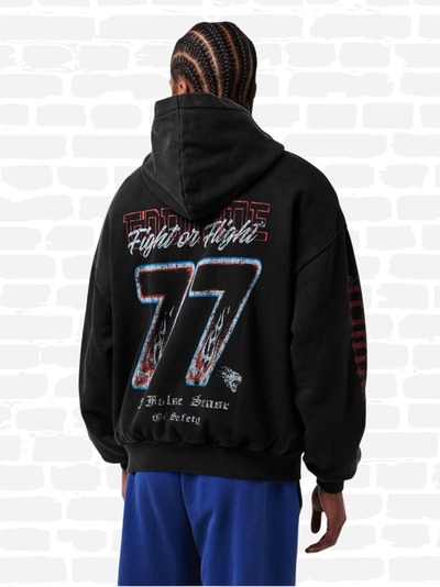 גוד מייד סווטשירט קפוצ'ון צבע שחור WAR HOODIE