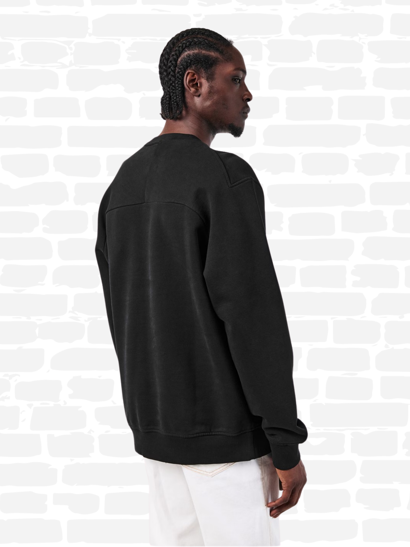 ז'יבנשי סווטשירט צבע שחור GIV TAB CREW