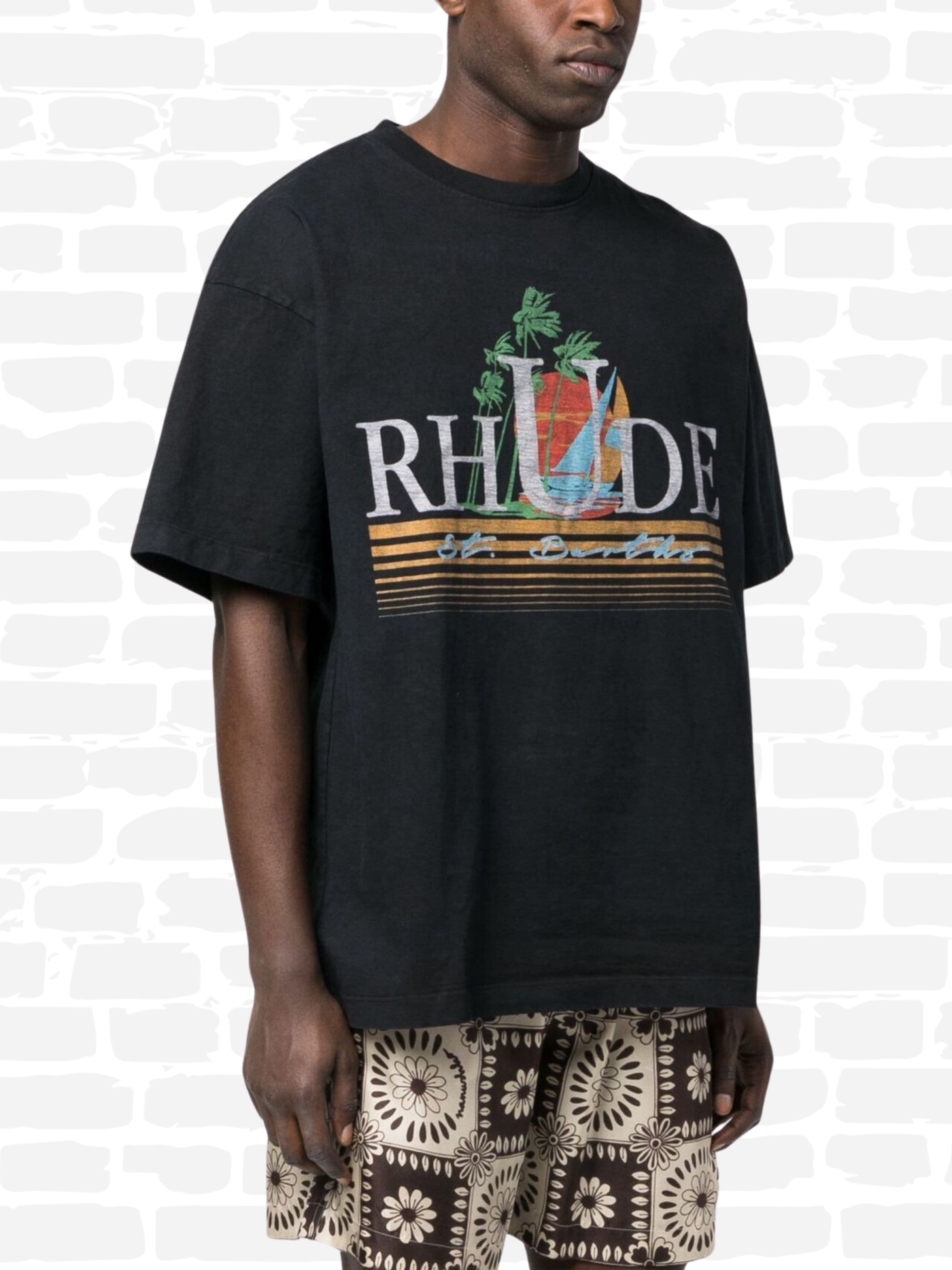 Tee shirt route couleur noir Tee shirt Moonlight Tropics