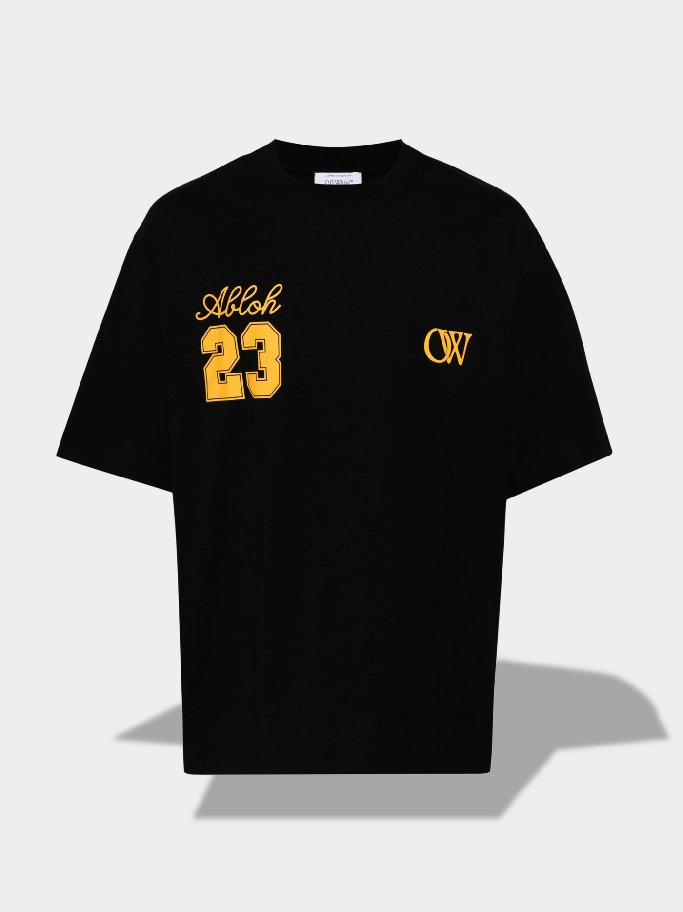 אוף וויט טי שירט צבע שחור OW 23 Skate logo-print cotton T-shirt