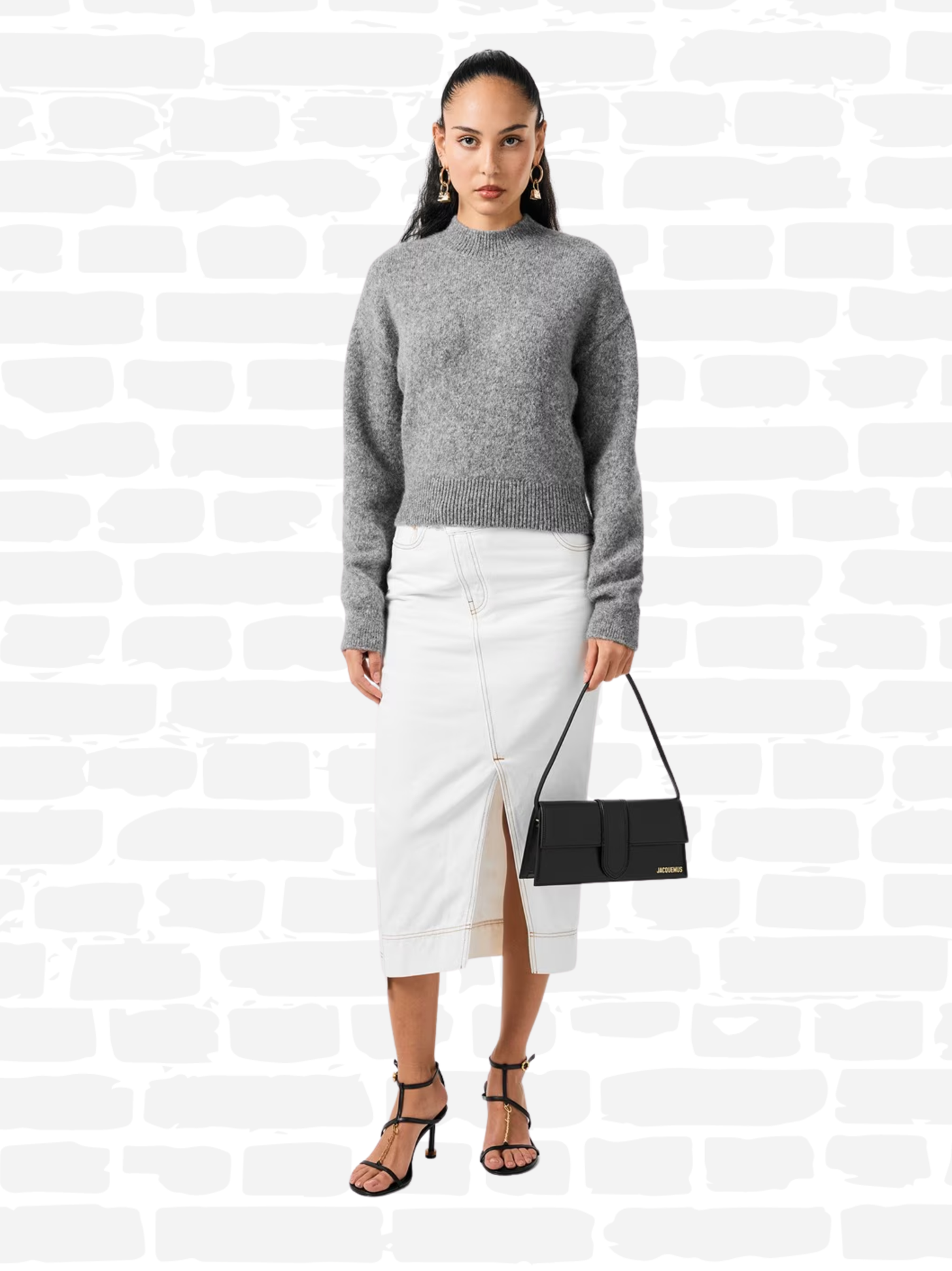 ג'קמוס תיק צבע שחור LEATHER LE BAMBINO