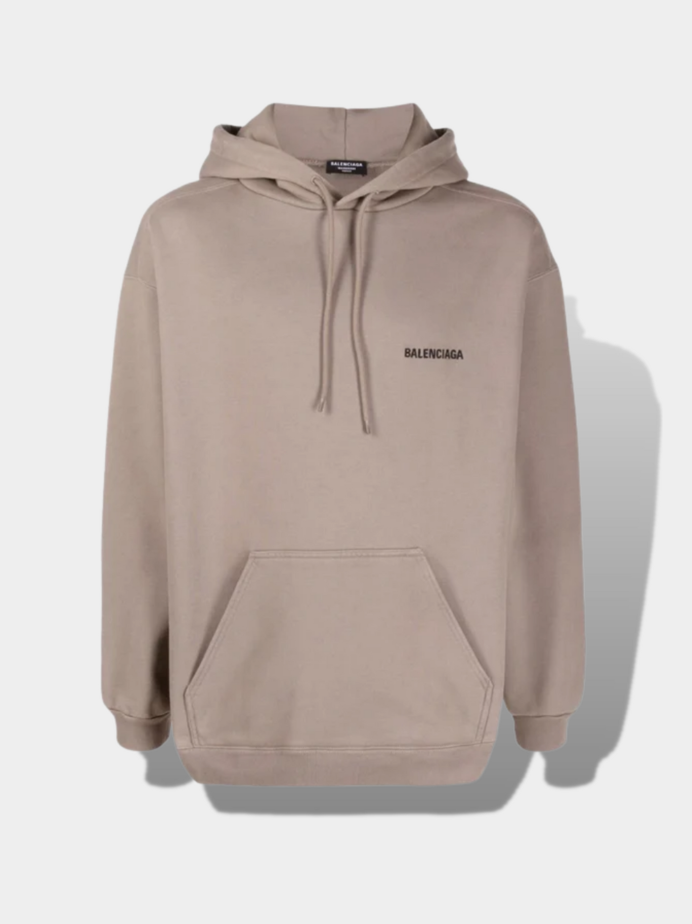 Balenciaga sweat à capuche couleur beige logo imprimé sweat à capuche