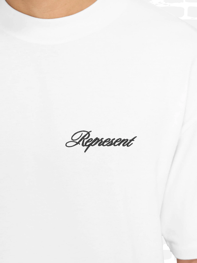 רפרזנט טי שירט צבע לבן SCRIPT LOGO T-SHIRT