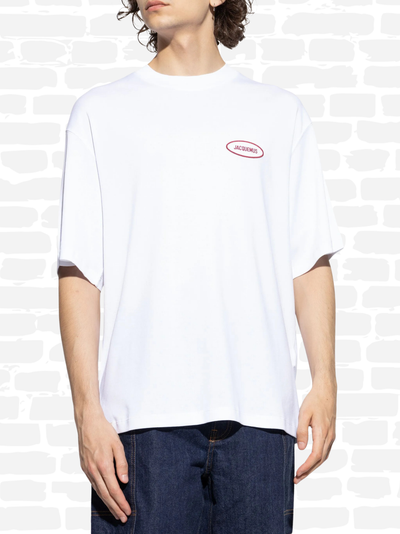 ג'קמוס טי שירט צבע לבן LOGO PATCH T-SHIRT