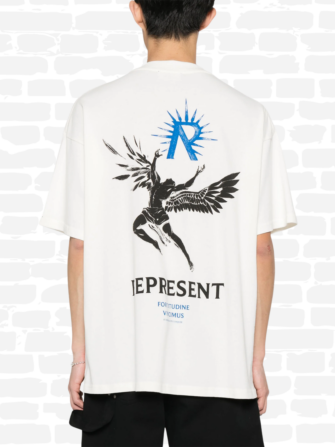 T-shirt blanc représentant avec imprimé ICARUS T-SHIRT 