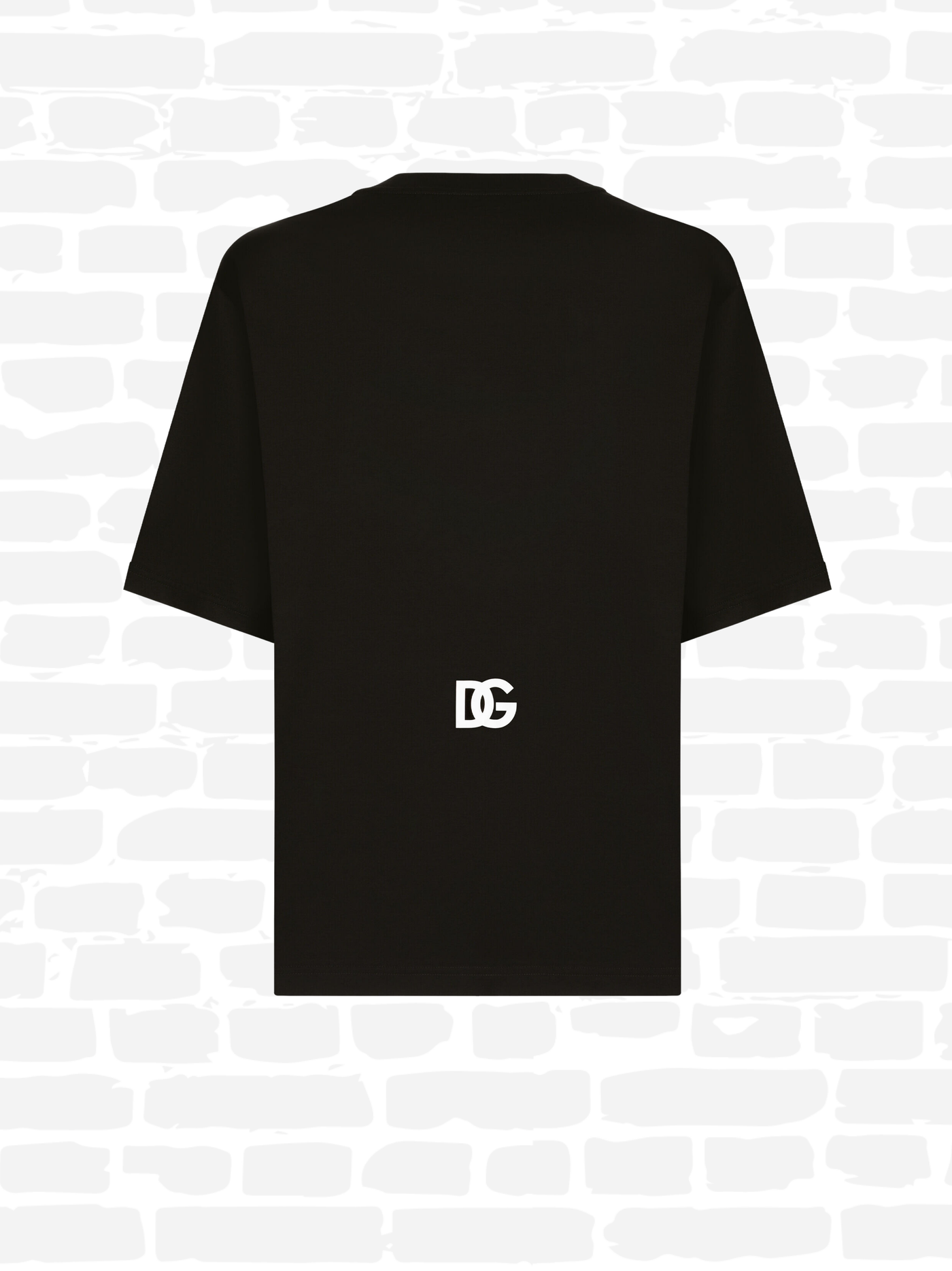 דולצ'ה גאבנה טי שירט צבע שחור logo-print cotton T-shirt