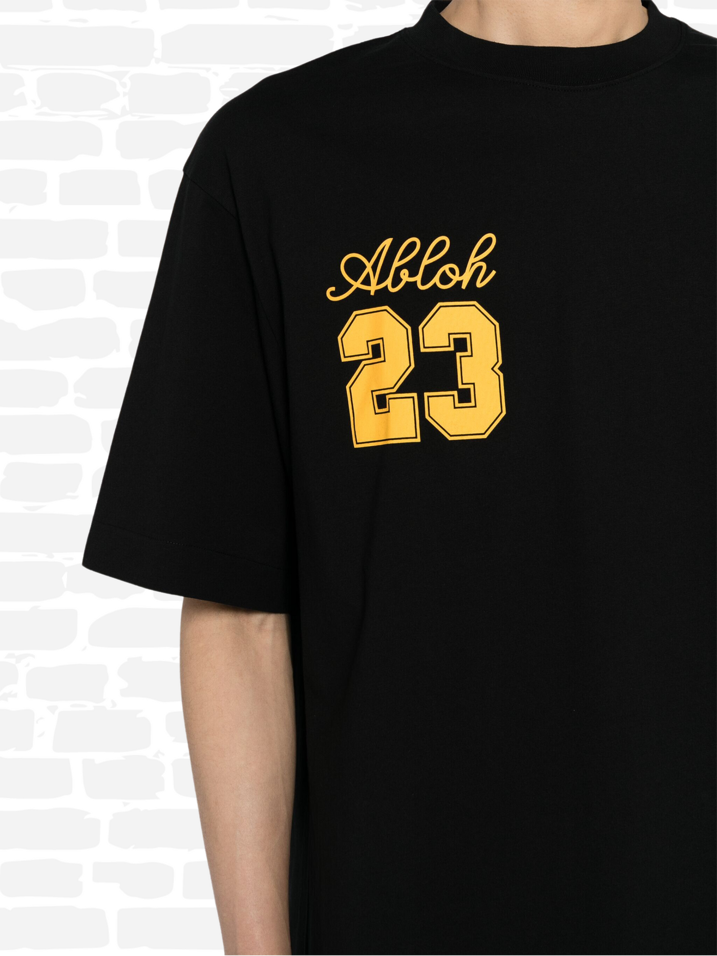 אוף וויט טי שירט צבע שחור OW 23 Skate logo-print cotton T-shirt