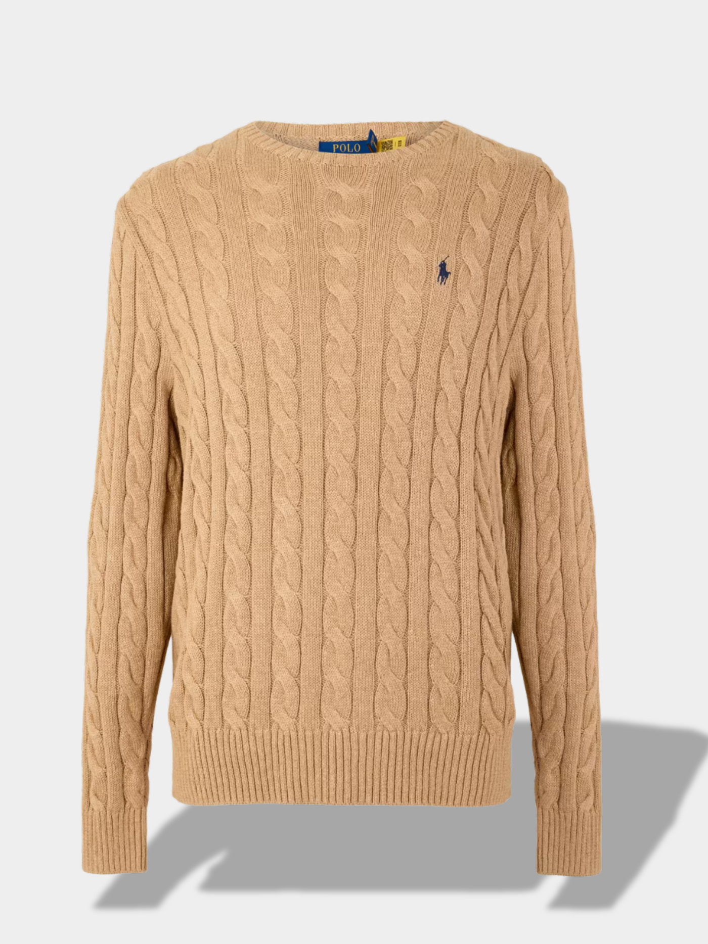 פולו ראלף לורן סריג צבע חום POLO CABLE KNIT JUMPER