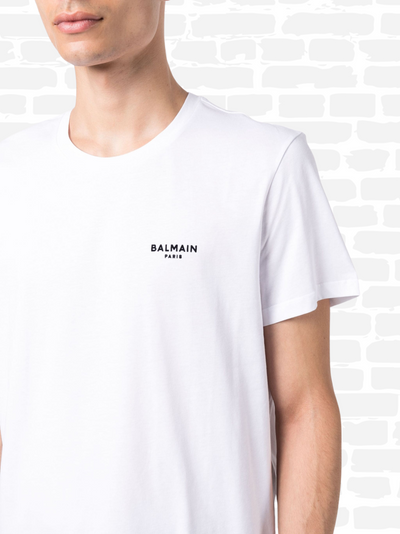 T-shirt Balmain couleur noir logo - col rond imprimé