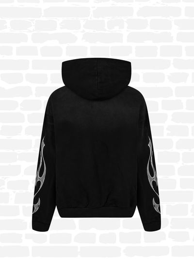 גוד מייד סווטשירט קפוצ'ון צבע שחור LOGO HOODIE