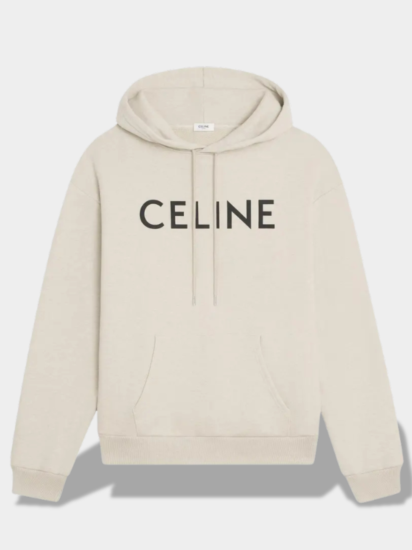 סלין סווטשירט צבע קרם LOOSE HOODIE