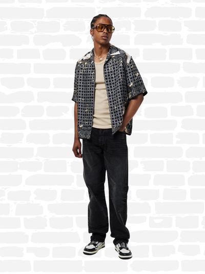 אמירי חולצה צבע שחור AMIRI BANDANA SHIRT