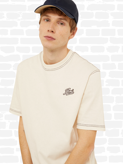 אמי פריז שירט צבע קרם CREW NECK T-SHIRT