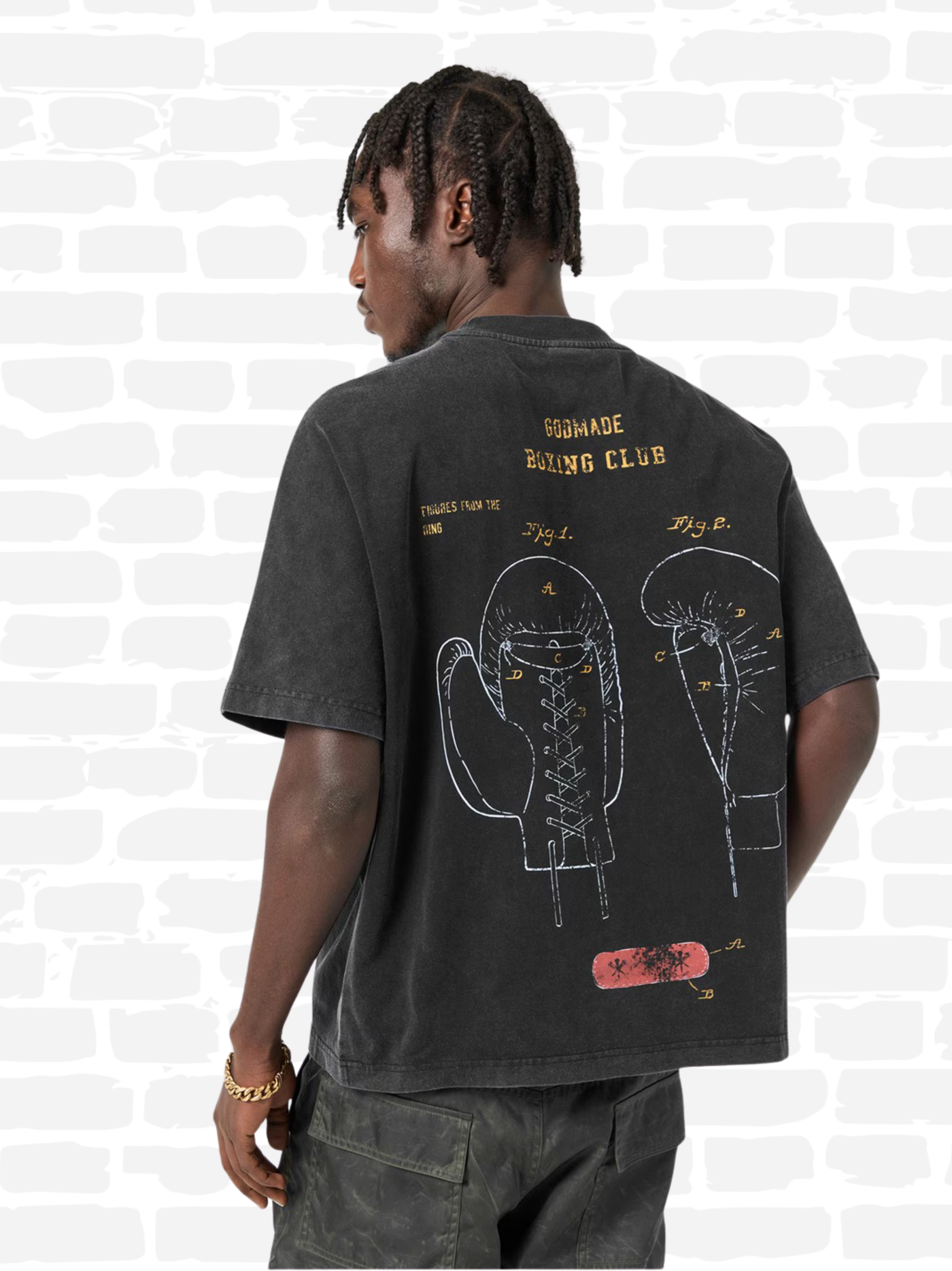 גוד מייד טי שירט צבע שחור BOXING CLUB TEE