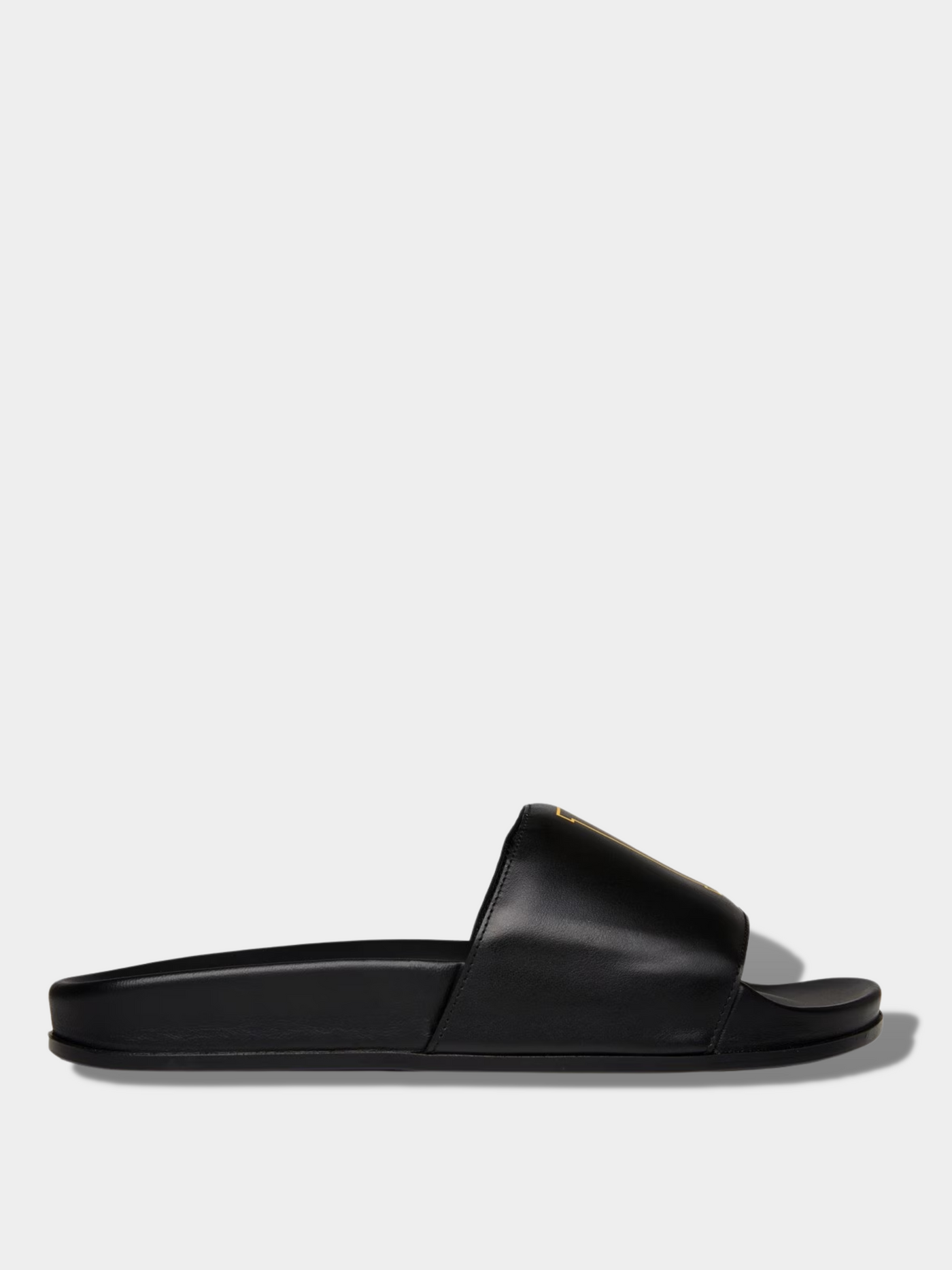 Tongs couleur noir RHUDE LEATHER SLIDES SN41 