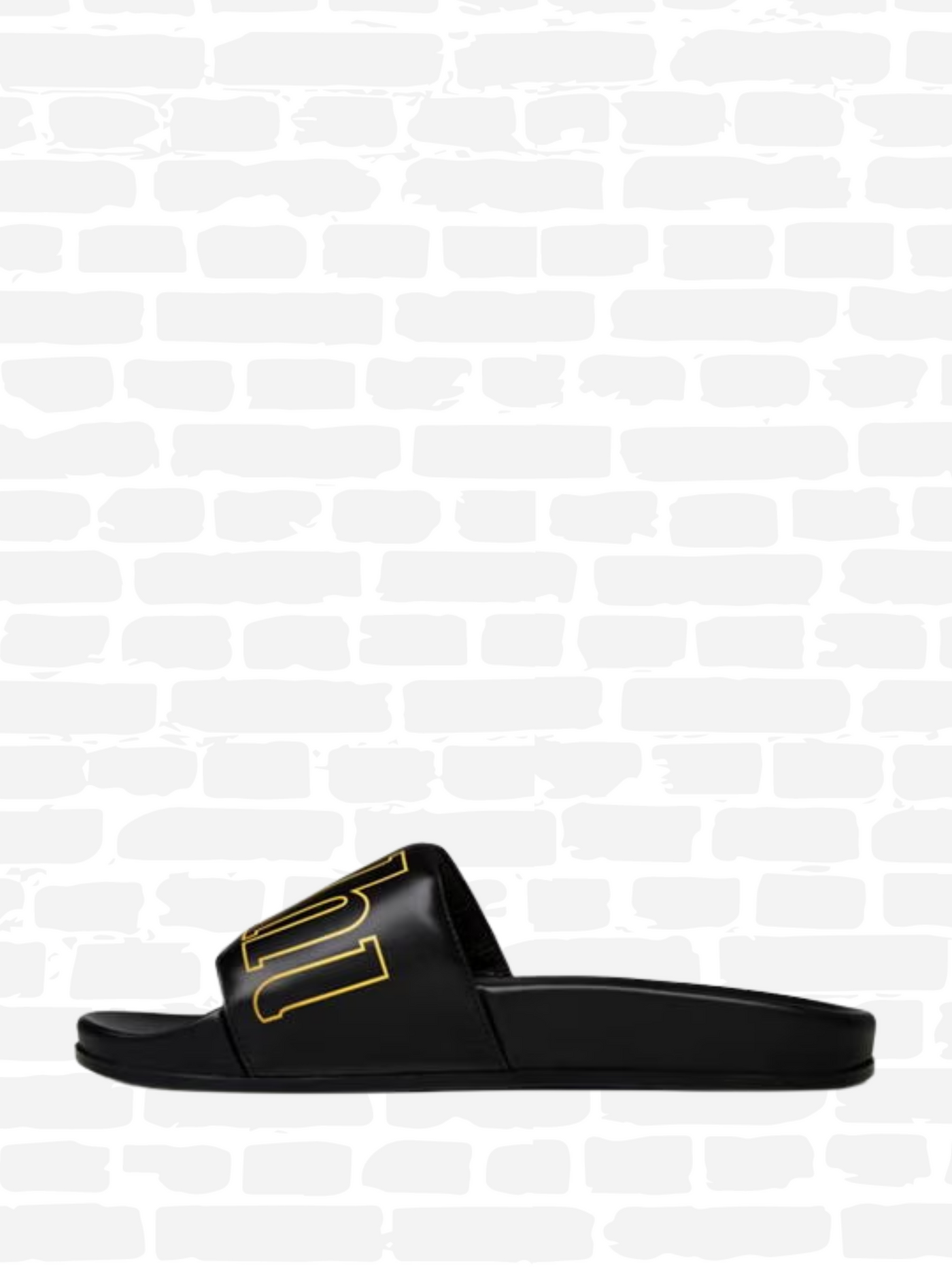 כפכפים צבע שחור RHUDE LEATHER SLIDES SN41