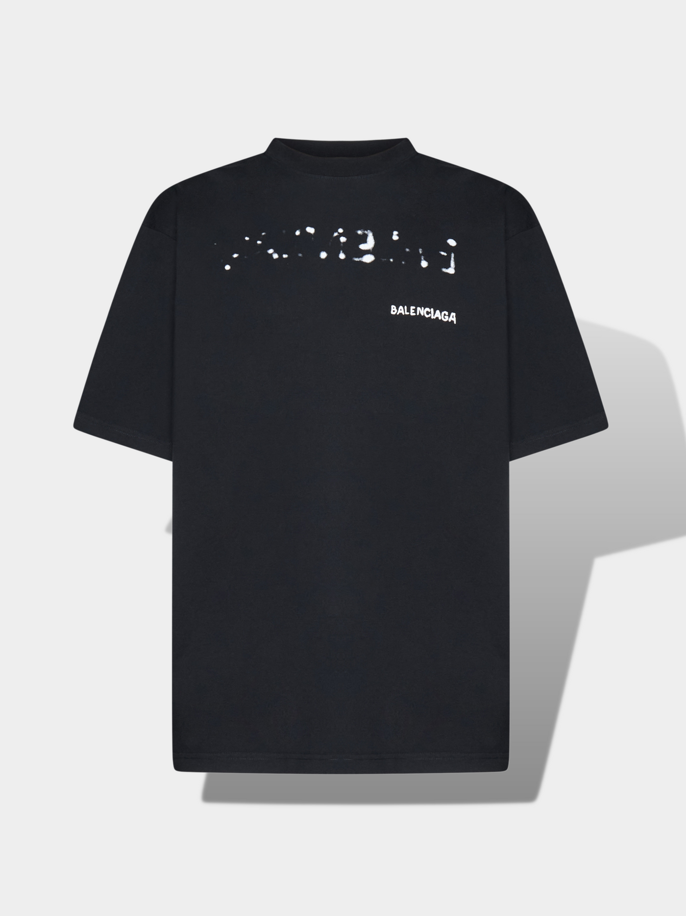 T-shirt Balenciaga couleur noir T-shirt logo en coton