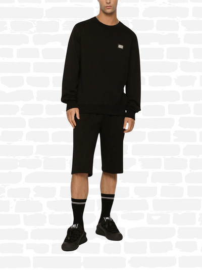 דולצ'ה גאבנה סווטשירט צבע שחור EMBOSSED LOGO sweatshirt