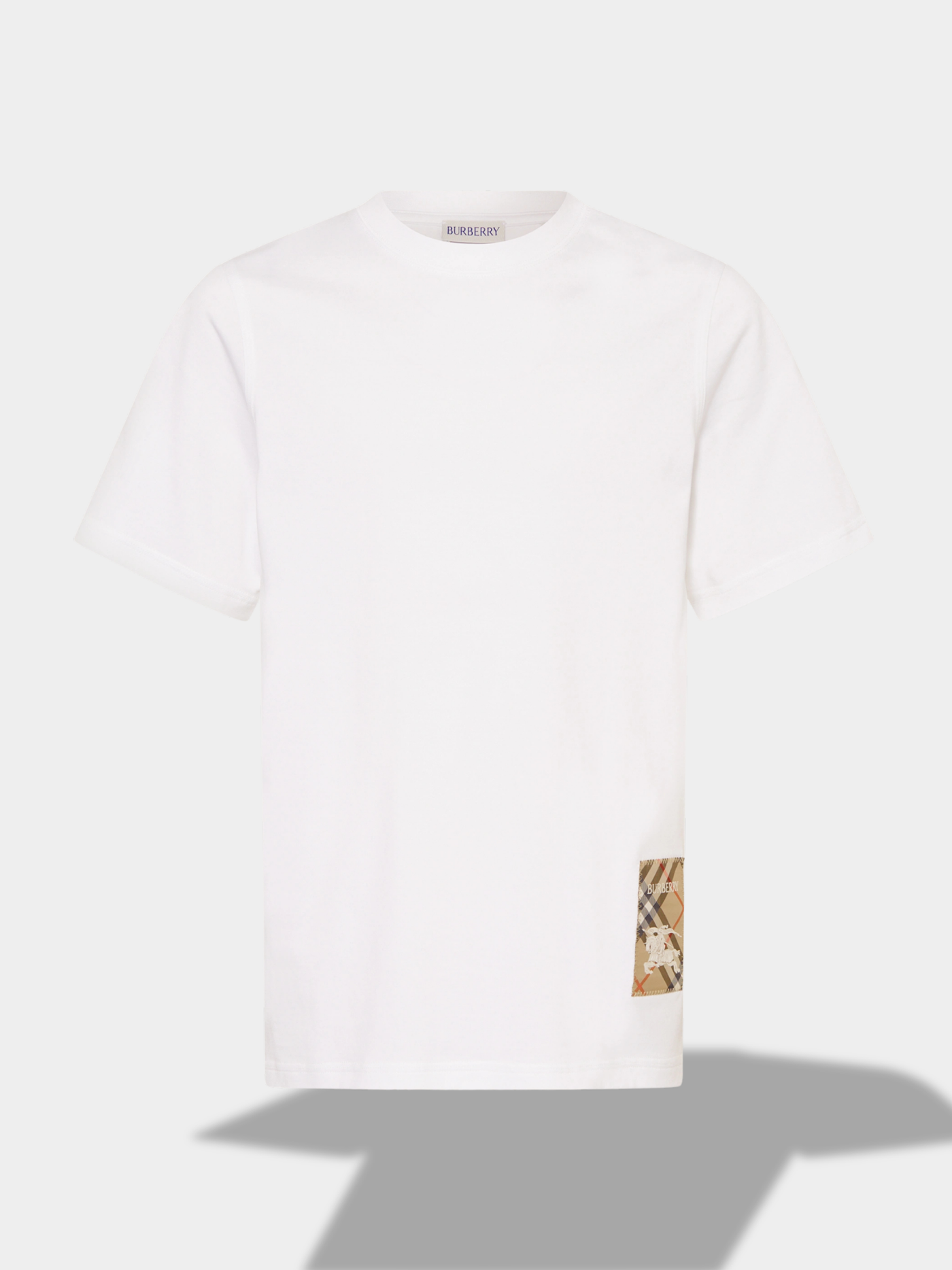 ברברי טי שירט צבע לבן LOGO PATCH