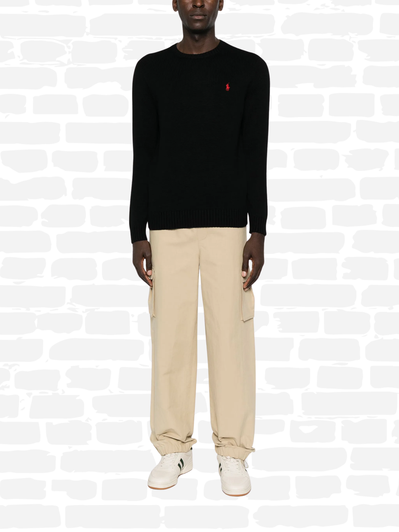 פולו ראלף לורן סווטשירט צבע שחור CREW-NECK JUMPER