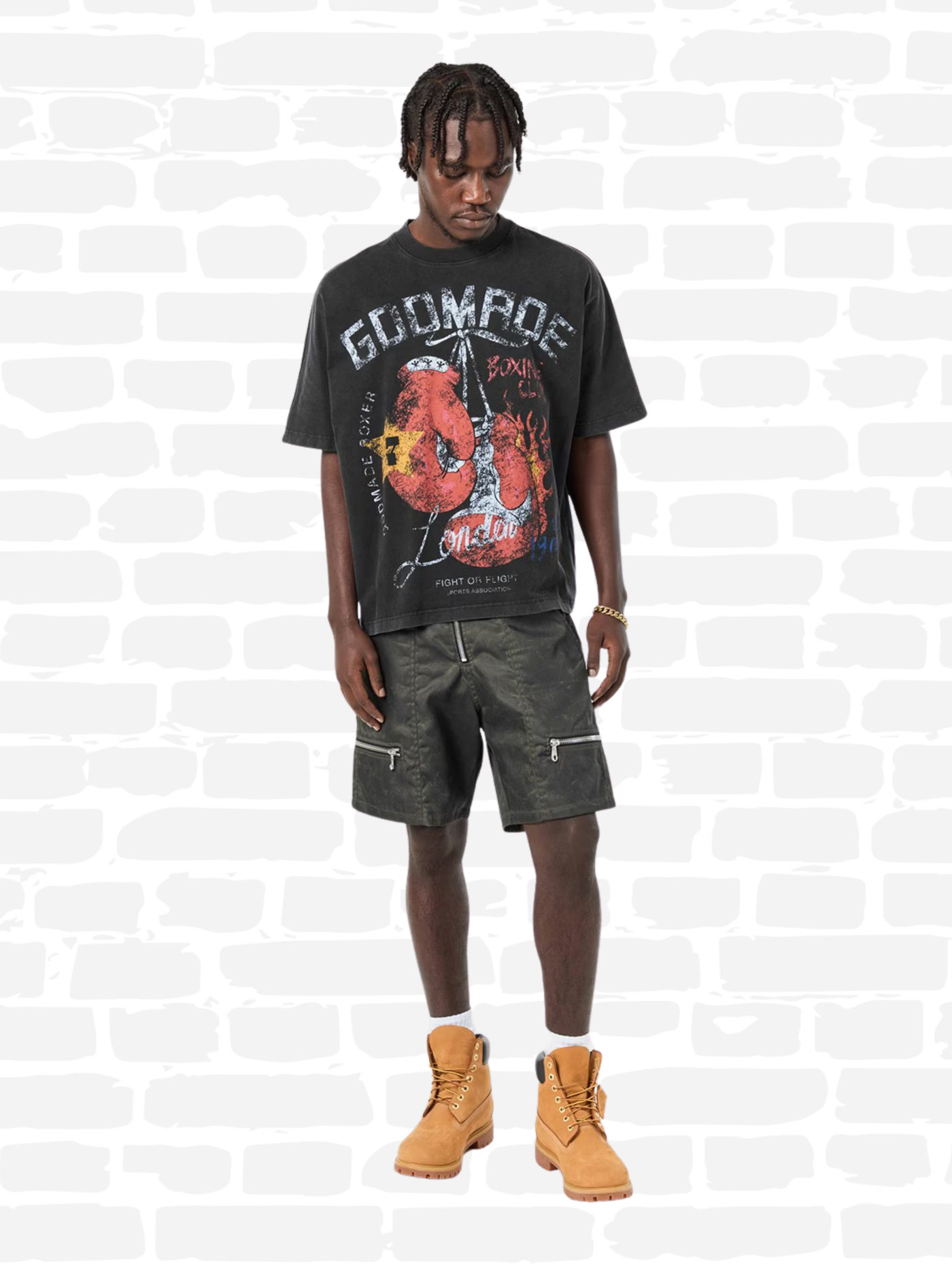 גוד מייד טי שירט צבע שחור BOXING CLUB TEE