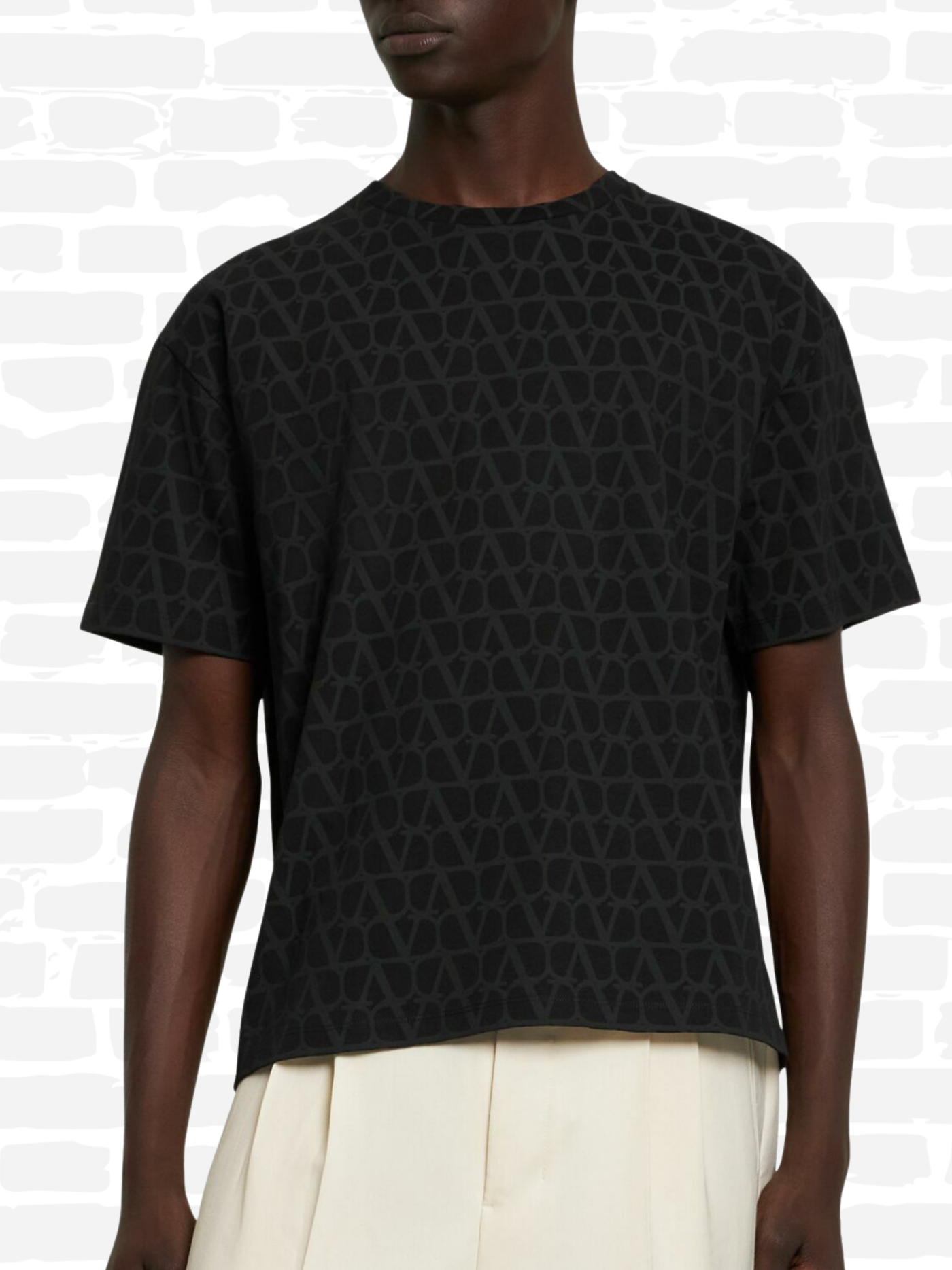 T-shirt Valentino couleur noir T-shirt à logo imprimé