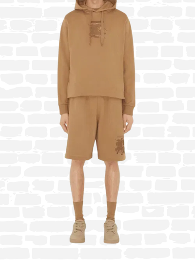 ברברי סווטשירט קפוצ'ון צבע חום MONOGRAM LOOPBACK