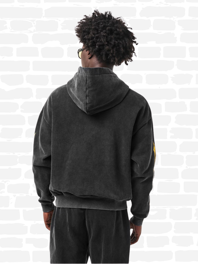 גוד מייד סווטשירט קפוצ'ון צבע שחור LOGO HOODIE