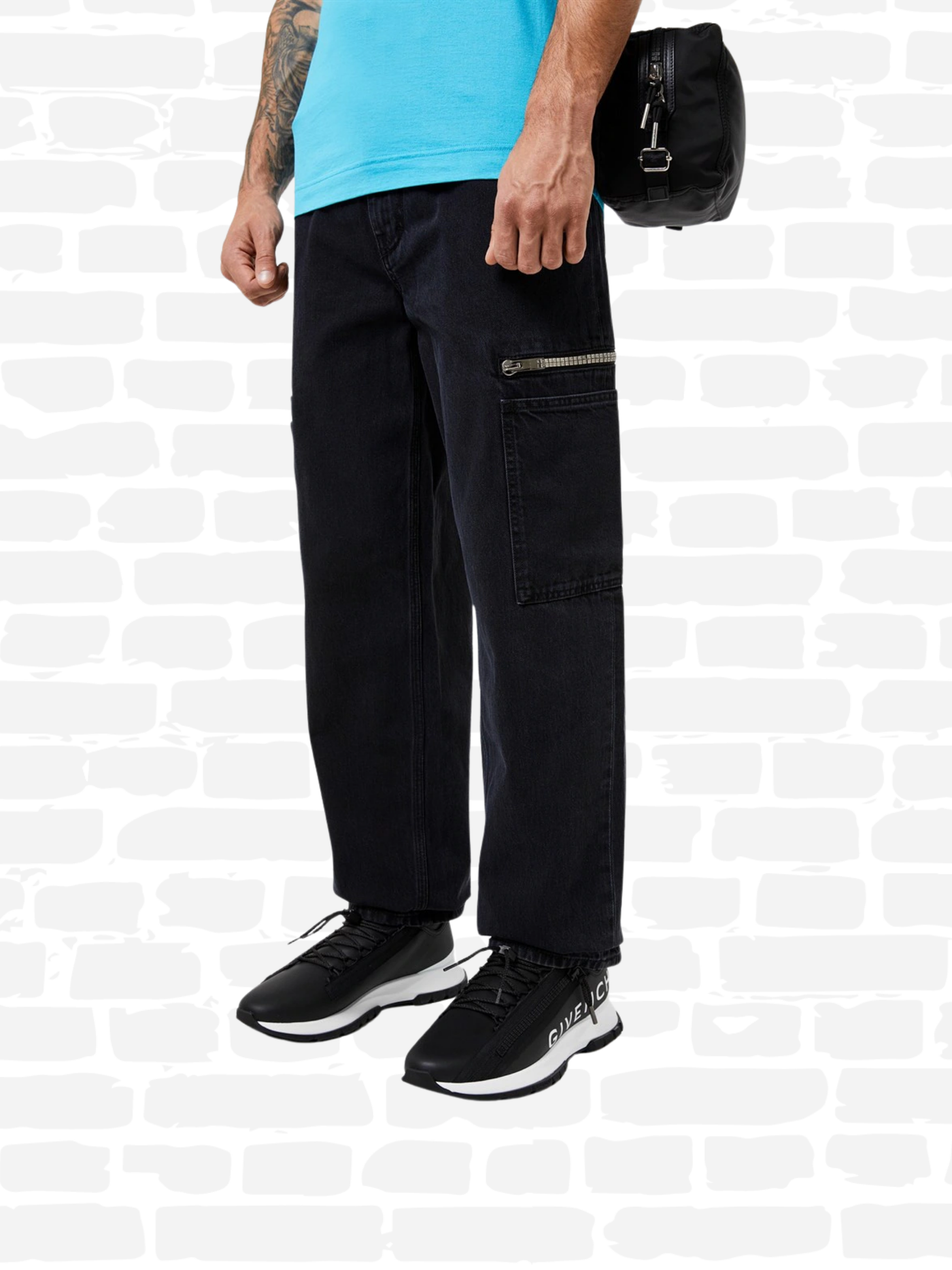 ג'יבנשי נעליים בצבע שחור G LEATHER SPECTRE TRAINERS