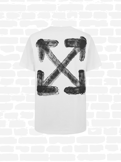 אוף וויט טי שירט צבע לבן SPRAY ARROW T