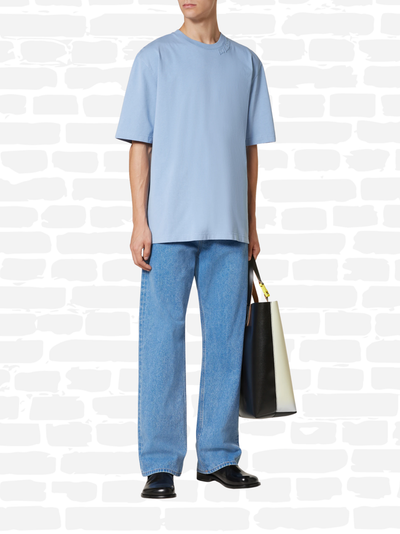 מרני טי שירט צבע תכלת COTTON OVERSIZED T-SHIRT