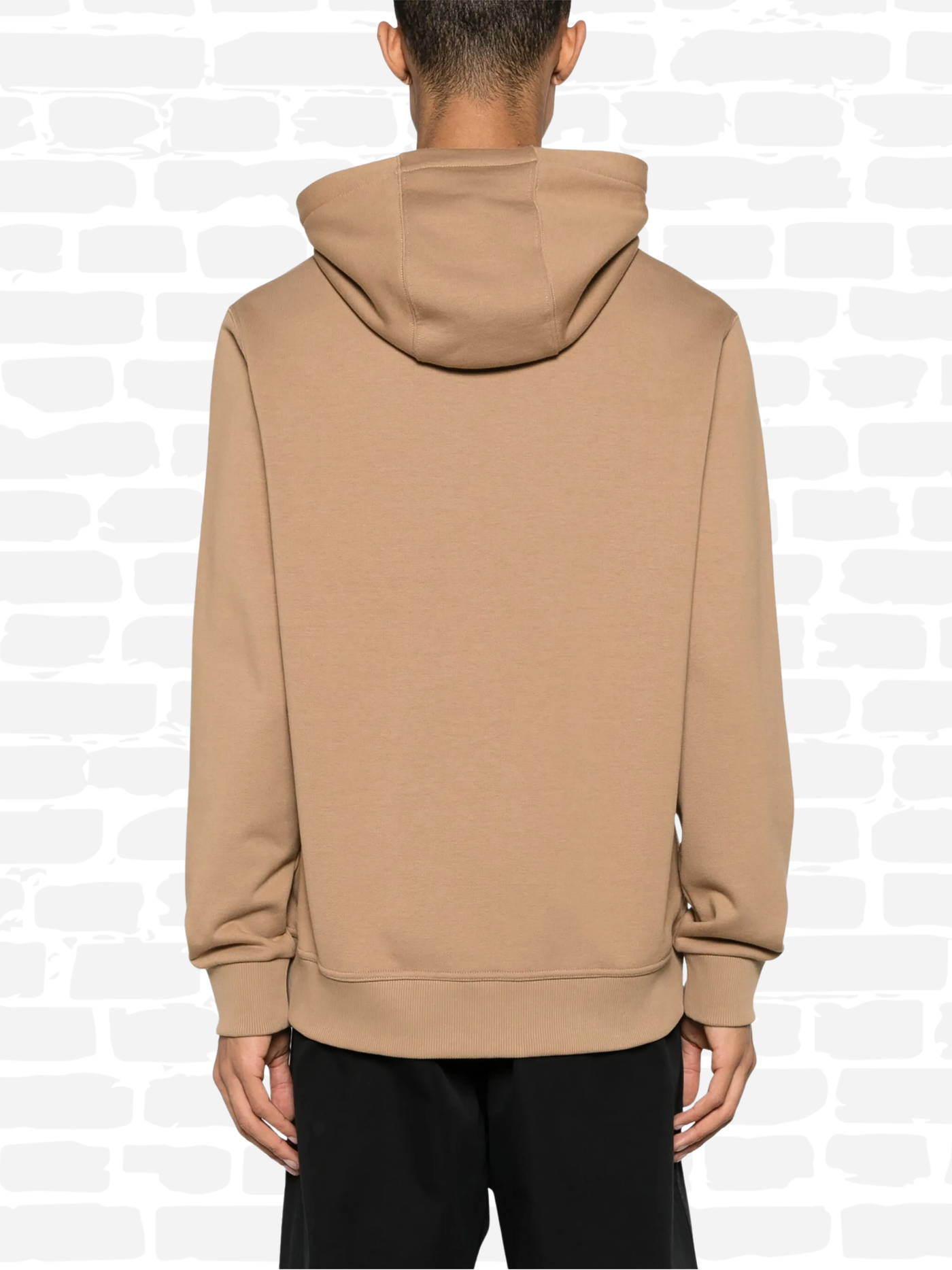 ברברי סווטשירט קפוצ'ון צבע חום LOGO-EMBOSSED