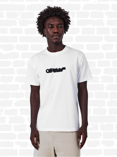 אוף וויט טי שירט צבע לבן SPRAY ARROW T